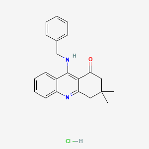 molecular formula C22H23ClN2O B5118567 9-(benzylamino)-3,3-dimethyl-3,4-dihydro-1(2H)-acridinone hydrochloride 