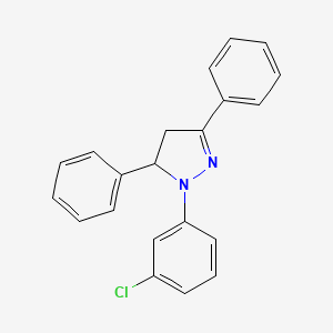 molecular formula C21H17ClN2 B5118579 1-(3-chlorophenyl)-3,5-diphenyl-4,5-dihydro-1H-pyrazole 