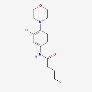 molecular formula C15H21ClN2O2 B5118590 N-[3-chloro-4-(4-morpholinyl)phenyl]pentanamide 
