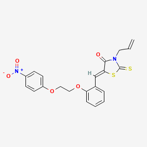 molecular formula C21H18N2O5S2 B5118595 3-allyl-5-{2-[2-(4-nitrophenoxy)ethoxy]benzylidene}-2-thioxo-1,3-thiazolidin-4-one 