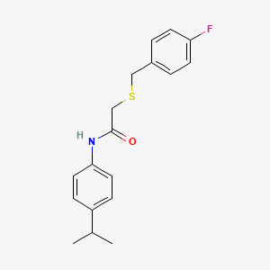 molecular formula C18H20FNOS B5118601 2-[(4-fluorobenzyl)thio]-N-(4-isopropylphenyl)acetamide 
