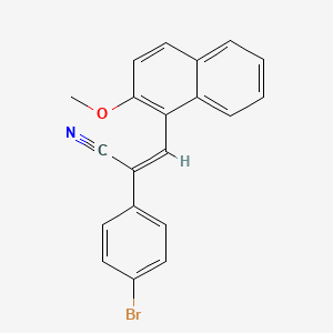 molecular formula C20H14BrNO B5118607 2-(4-bromophenyl)-3-(2-methoxy-1-naphthyl)acrylonitrile 