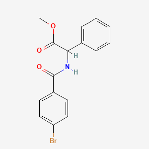 molecular formula C16H14BrNO3 B5118614 methyl [(4-bromobenzoyl)amino](phenyl)acetate 