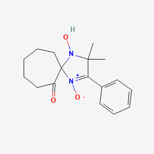 4-hydroxy-3,3-dimethyl-2-phenyl-1,4-diazaspiro[4.6]undec-1-en-6-one 1-oxide