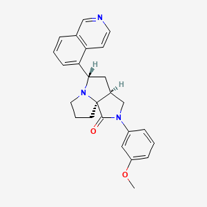 molecular formula C25H25N3O2 B5118636 (3aS*,5S*,9aS*)-5-(5-isoquinolinyl)-2-(3-methoxyphenyl)hexahydro-7H-pyrrolo[3,4-g]pyrrolizin-1(2H)-one 