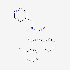 molecular formula C21H17ClN2O B5118658 3-(2-chlorophenyl)-2-phenyl-N-(4-pyridinylmethyl)acrylamide 