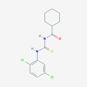 molecular formula C14H16Cl2N2OS B5118674 N-{[(2,5-dichlorophenyl)amino]carbonothioyl}cyclohexanecarboxamide 
