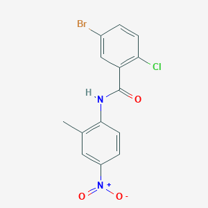 molecular formula C14H10BrClN2O3 B5118701 5-bromo-2-chloro-N-(2-methyl-4-nitrophenyl)benzamide 