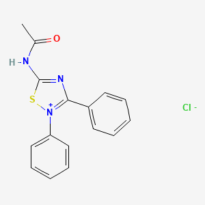 5-(acetylamino)-2,3-diphenyl-1,2,4-thiadiazol-2-ium chloride