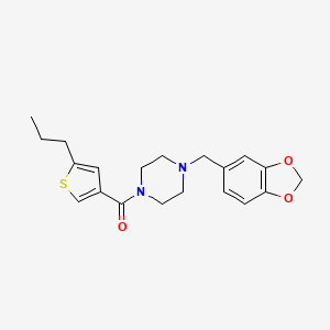 molecular formula C20H24N2O3S B5118713 1-(1,3-benzodioxol-5-ylmethyl)-4-[(5-propyl-3-thienyl)carbonyl]piperazine 