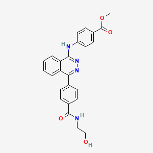 molecular formula C25H22N4O4 B5118746 methyl 4-{[4-(4-{[(2-hydroxyethyl)amino]carbonyl}phenyl)-1-phthalazinyl]amino}benzoate 