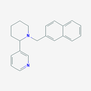 molecular formula C21H22N2 B5118771 3-[1-(2-naphthylmethyl)-2-piperidinyl]pyridine 