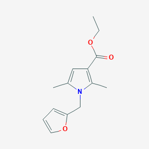 molecular formula C14H17NO3 B5118782 ethyl 1-(2-furylmethyl)-2,5-dimethyl-1H-pyrrole-3-carboxylate 