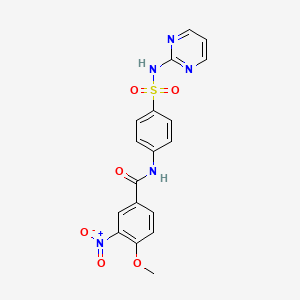 molecular formula C18H15N5O6S B5118797 4-methoxy-3-nitro-N-{4-[(2-pyrimidinylamino)sulfonyl]phenyl}benzamide 