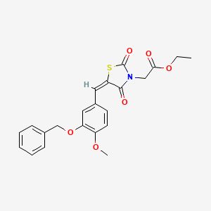 molecular formula C22H21NO6S B5118809 ethyl {5-[3-(benzyloxy)-4-methoxybenzylidene]-2,4-dioxo-1,3-thiazolidin-3-yl}acetate 