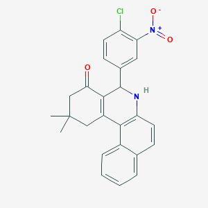 molecular formula C25H21ClN2O3 B5118836 5-(4-chloro-3-nitrophenyl)-2,2-dimethyl-2,3,5,6-tetrahydrobenzo[a]phenanthridin-4(1H)-one 