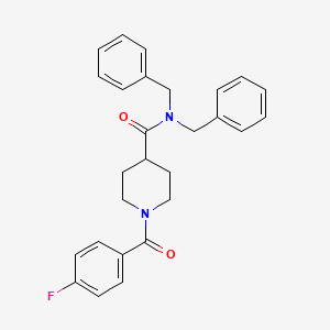 molecular formula C27H27FN2O2 B5118874 N,N-dibenzyl-1-(4-fluorobenzoyl)-4-piperidinecarboxamide 