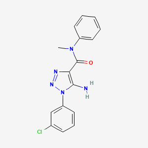molecular formula C16H14ClN5O B5118879 5-amino-1-(3-chlorophenyl)-N-methyl-N-phenyl-1H-1,2,3-triazole-4-carboxamide 