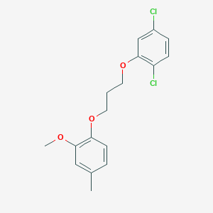 molecular formula C17H18Cl2O3 B5118904 1,4-dichloro-2-[3-(2-methoxy-4-methylphenoxy)propoxy]benzene 