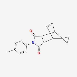 4'-(4-methylphenyl)-4'-azaspiro[cyclopropane-1,10'-tricyclo[5.2.1.0~2,6~]decane]-8'-ene-3',5'-dione