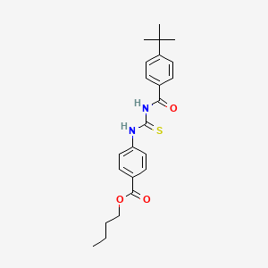 molecular formula C23H28N2O3S B5118946 butyl 4-({[(4-tert-butylbenzoyl)amino]carbonothioyl}amino)benzoate 