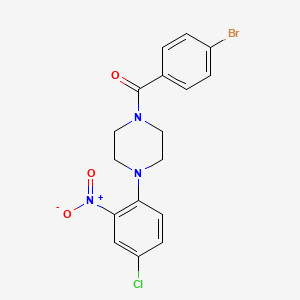 molecular formula C17H15BrClN3O3 B5118969 1-(4-bromobenzoyl)-4-(4-chloro-2-nitrophenyl)piperazine CAS No. 5670-47-3