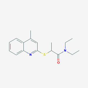 molecular formula C17H22N2OS B5118977 N,N-diethyl-2-[(4-methyl-2-quinolinyl)thio]propanamide 