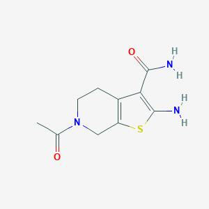 molecular formula C10H13N3O2S B511898 6-乙酰基-2-氨基-4,5,6,7-四氢噻吩[2,3-c]吡啶-3-甲酰胺 CAS No. 24248-74-6
