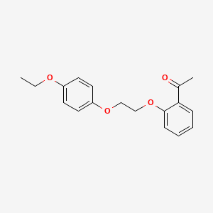 molecular formula C18H20O4 B5118985 1-{2-[2-(4-ethoxyphenoxy)ethoxy]phenyl}ethanone 