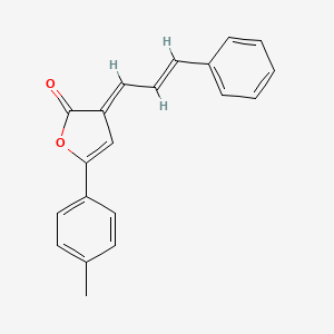 molecular formula C20H16O2 B5118993 5-(4-methylphenyl)-3-(3-phenyl-2-propen-1-ylidene)-2(3H)-furanone 
