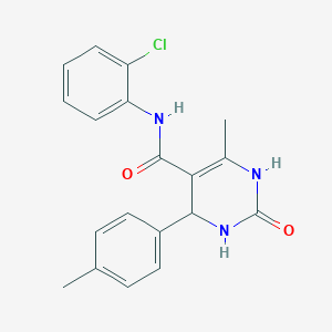 molecular formula C19H18ClN3O2 B5119007 N-(2-chlorophenyl)-6-methyl-4-(4-methylphenyl)-2-oxo-1,2,3,4-tetrahydro-5-pyrimidinecarboxamide 