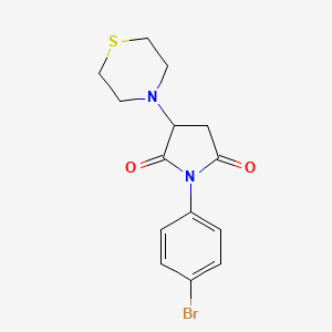 molecular formula C14H15BrN2O2S B5119011 1-(4-bromophenyl)-3-(4-thiomorpholinyl)-2,5-pyrrolidinedione 