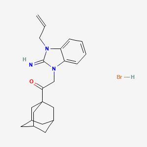 molecular formula C22H28BrN3O B5119030 1-(1-adamantyl)-2-(3-allyl-2-imino-2,3-dihydro-1H-benzimidazol-1-yl)ethanone hydrobromide 