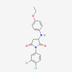 molecular formula C18H16Cl2N2O3 B5119050 1-(3,4-dichlorophenyl)-3-[(4-ethoxyphenyl)amino]-2,5-pyrrolidinedione 