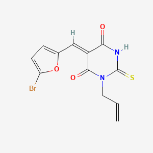 molecular formula C12H9BrN2O3S B5119063 1-allyl-5-[(5-bromo-2-furyl)methylene]-2-thioxodihydro-4,6(1H,5H)-pyrimidinedione 