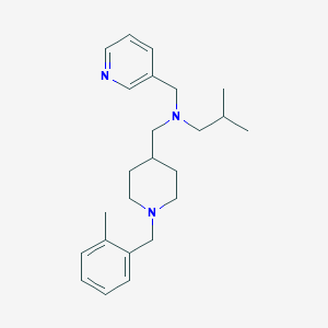 molecular formula C24H35N3 B5119071 2-methyl-N-{[1-(2-methylbenzyl)-4-piperidinyl]methyl}-N-(3-pyridinylmethyl)-1-propanamine 