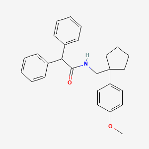 molecular formula C27H29NO2 B5119077 N-{[1-(4-methoxyphenyl)cyclopentyl]methyl}-2,2-diphenylacetamide 