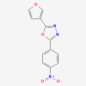 molecular formula C12H7N3O4 B5119089 2-(3-furyl)-5-(4-nitrophenyl)-1,3,4-oxadiazole 