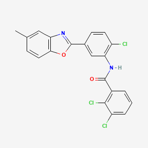 2,3-dichloro-N-[2-chloro-5-(5-methyl-1,3-benzoxazol-2-yl)phenyl]benzamide
