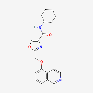 molecular formula C20H21N3O3 B5119109 N-cyclohexyl-2-[(5-isoquinolinyloxy)methyl]-1,3-oxazole-4-carboxamide 