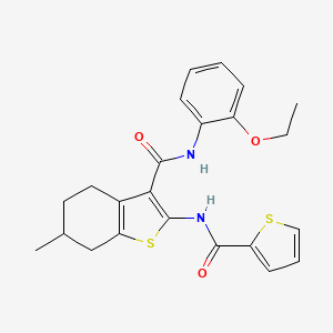 molecular formula C23H24N2O3S2 B5119139 N-(2-ethoxyphenyl)-6-methyl-2-[(2-thienylcarbonyl)amino]-4,5,6,7-tetrahydro-1-benzothiophene-3-carboxamide 