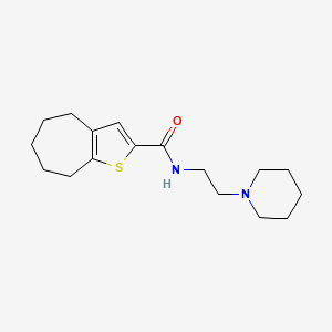 N-[2-(1-piperidinyl)ethyl]-5,6,7,8-tetrahydro-4H-cyclohepta[b]thiophene-2-carboxamide