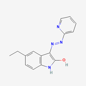 molecular formula C15H14N4O B5119196 5-ethyl-1H-indole-2,3-dione 3-(2-pyridinylhydrazone) 