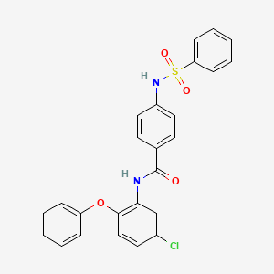 molecular formula C25H19ClN2O4S B5119241 N-(5-chloro-2-phenoxyphenyl)-4-[(phenylsulfonyl)amino]benzamide 