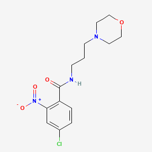 4-chloro-N-[3-(4-morpholinyl)propyl]-2-nitrobenzamide