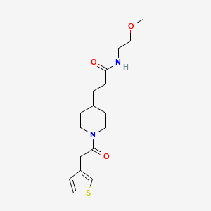 molecular formula C17H26N2O3S B5119274 N-(2-methoxyethyl)-3-[1-(3-thienylacetyl)-4-piperidinyl]propanamide 