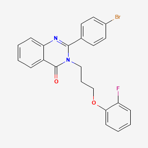 molecular formula C23H18BrFN2O2 B5119279 2-(4-bromophenyl)-3-[3-(2-fluorophenoxy)propyl]-4(3H)-quinazolinone 