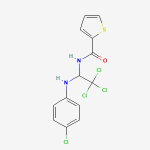 molecular formula C13H10Cl4N2OS B5119285 N-{2,2,2-trichloro-1-[(4-chlorophenyl)amino]ethyl}-2-thiophenecarboxamide 