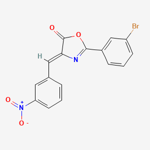 molecular formula C16H9BrN2O4 B5119299 2-(3-bromophenyl)-4-(3-nitrobenzylidene)-1,3-oxazol-5(4H)-one 