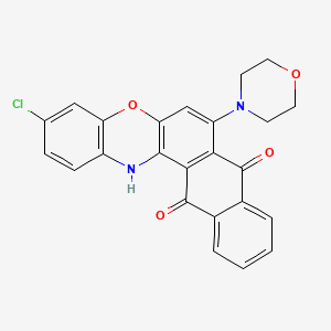 molecular formula C24H17ClN2O4 B5119320 3-chloro-7-(4-morpholinyl)-8H-naphtho[2,3-a]phenoxazine-8,13(14H)-dione 